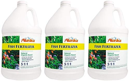 Alaska Fish Emulsion Fertilizer 5-1-1 Concentrate 1 Gallon (Тhrее Расk)