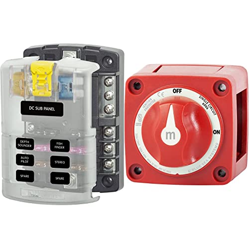 Blue Sea Systems 5025 ST Blade Fuse Block 6 Circuit With Ground And