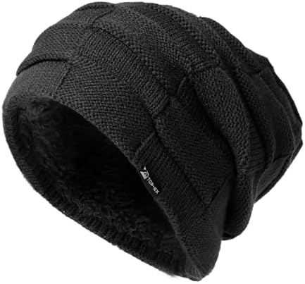 Original One Winter Wool Knitted Chunky Visor Beanie Hat with Brim