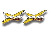 2 Team Can-Am Racing Yellow 12'' Decals Graphics Renegade Snorkel Kit Quad ATV Trailer Vinyl Stickers ((2) 6.5