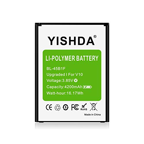 LG V10 Battery (4200mAh Upgraded), YISHDA Li-Polymer Replacement LG  BL-45B1F Battery for LG V10 VS990 (Verizon