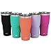 Zak Designs Double Wall Stainless Steel Vacuum Insulated Tumbler with Slide Lid and Splash-Proof Design Metal Water Bottle is Perfect for Outdoor Activity (30oz, Tropic, 18/8, BPA-Free)