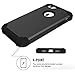 MAXCURY Case for iPhone 6, iPhone 6s Case, 3 in 1 Shockproof Slim Hybrid Hard PC Soft Silicone Rugged Rubber Bumper Full Body Protective Case Cover for iPhone 6/6S (4.7 inch) (Black)