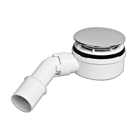 Extraflache 70mm Ablaufgarnitur/Siphon 90mm für Duschwannen - Duschtassen