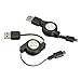 eTECH Collection 3 Pack of Retractable USB to MicroUSB Cable,USB Charge,Data Sync Cable,For Samsung Galaxy S3 S4 S5 Note2 Note3 Note 4, M8 and most Smart Phones that using Micro USB,From USA