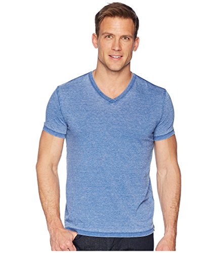 Lucky Brand Venice Burnout V-Neck Tee Monaco Blue 2XL
