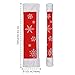 Ivenf Christmas Decorations Refrigerator Door Handle Cover, Set of 4 Embroidered Snowflake Fleece and Faux Fur Handle Cover, Traditional Xmas Gifts for Home Kitchen