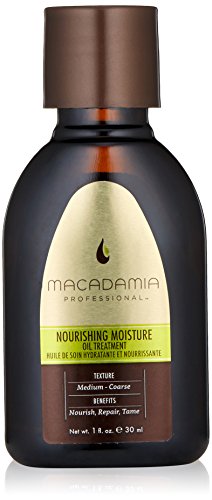 Macadamia Professional Nourishing Moisture Oil Treatment - .9oz. - Medium to Coarse Hair Textures - Nourishes & Tames - With Argan Oil - Sulfate, Gluten & Paraben Free, Safe for Color-Treated Hair