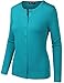 BH B.I.L.Y USA Women's Round Neck Button Down Soft Classic Knit Cardigan Aqua Medium