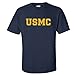 USMC Athletic Gold Adult Short Sleeve T-shirt in 10 colors