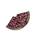 Valery Madelyn 48 inch Luxury Burgundy and Gold Christmas Tree Skirt with Faux Fur and Baroque, Themed with Christmas Ornaments (Not Included)