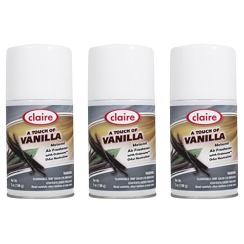 Claire CL108 A Touch of Vanilla Metered Air Freshener; 7 Oz. Net Wt, (3 Pack)