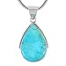 Turquoise Pendant Necklace in Sterling Silver 925