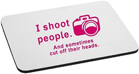 I Shoot People And Cut Off Their Heads Funny Photographer Camera Mouse Pad - Raspberry Pink