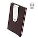 ManChDa RFID Money Clip Blocking Credit Business Card Holder Aluminum Pop-up Card Case Men Slim Money Slim Mini Wallet Brown