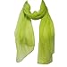 Wrapables Solid Color 100% Silk Long Scarf, Apple Green