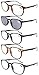 Eyekepper 5-Pack Spring Hinges80's Reading Glasses Includes Sunshine Readers +2.00