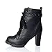 Charm Foot Fashion Womens Platform High Heel Chukka Boots Western Boots