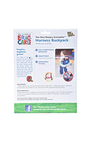 Eric Carle Backpack with Safety Harness Leash, ABC, The Very Hungry Caterpillar Child Baby Toddler Travel