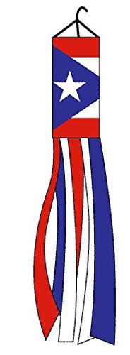 Puerto Rico Polyester 60 Inch Windsock Outdoor Garden Wind Sock PR Decoration