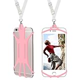 Cell Phone Lanyard Strap Universal Smartphone Case Cover Neck Holder Wrist Strap Compatible i Phone X 8 7 6 Plus Galaxy S9 S8 S7 Plus Note 8 Moto LG & More(Pink)