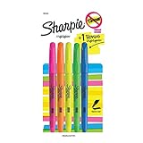 Value 5 Pack Sharpie Assorted Highlighters, Narrow Chisel Tip, 5 Per Pack, Pink, Orange, Yellow, Green and Blue (1963990)