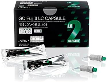 GC America 425003 Fuji II Light-Cured Glass Ionomer Restorative Capsules, A3 (Pack of 48)