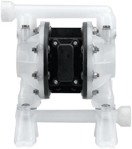 Double Diaphragm Pump, Polypropylene, Air Operated, Santoprene, 15 GPM