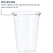 Dart TR16 16 oz Flush-fill Ultra Clear PET Plastic Cup (Case of 1000)