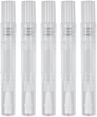 4ml Large Empty Transparent Twist Pen, AusKit Gloss Eyelash Growth Liquid Tube, 5Pcs Cosmetic Container Lip for Filling Lip Gloss, Nail Nutrition Oil, Essential Oils