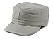 NYFASHION101 Fashionable Solid Color Unisex Fitted Army Military Cadet Cap, Gray, S