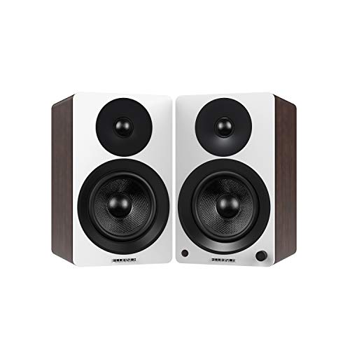 Fluance-Ai40WW-Powered-Two-Way-5-20-Bookshelf-Speakers-with-70W-Class-D-Amplifier-for-Turntable-PC-HDTV-Bluetooth-aptX-Wireless-Music-Streaming-White-Walnut