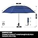 Prodigen Inverted Folding Umbrella Travel Umbrella Windproof Compact Umbrella Inside Out Umbrella Reversible Reverse Umbrella Automatic Open and Close Umbrella for Woman & Man UV Sun & Rain (Blue)