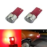 JDM ASTAR Extremely Bright 5730 SMD 194 168 2825 W5W T10 LED Bulbs,Brilliant Red