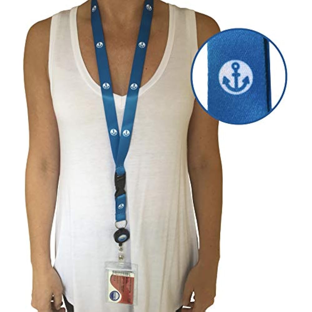 Cruise Lanyard & Key Card Holder 2Pack Retractable Reel Detachable ID