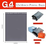 G4GADGET 50 Strong 12 x 16 inch Polythene Mailing Bags 55 Micron Self Seal view 2