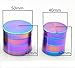 Moore Colourful 4 Pieces Metal Zinc alloy Tobacco Grinder Spice Grinder Herb Grinder-Rainbow Metal (40mm-Diameter) (50mm/2inch)