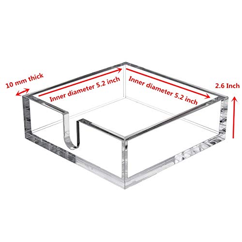 IEEK Acrylic Cocktail Paper Napkin Holder,Decorative Clear Cocktail