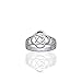 Celtic Triquetra Trinity and Flower Knot Eternity Sterling Silver Ring Size 11(Sizes 4,5,6,7,8,9,10,11)