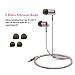 Headphones, Besiva in-Ear Earbuds Noise Isolation Headsets Heavy Bass Earphones with Microphone for iPhone Samsung iPad and Most Android Phones