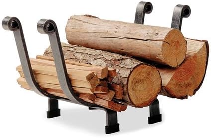 EnclumeBasket Log Rack, Hammered Steel