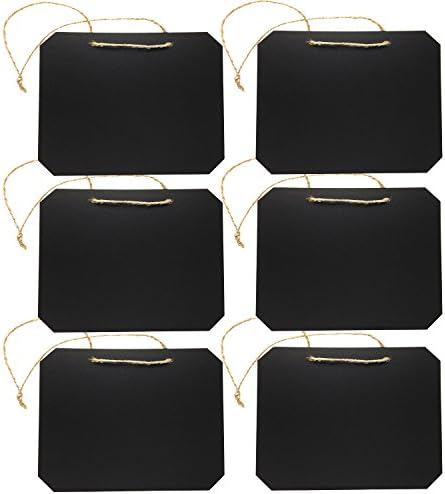 Vfevrs Black Rectangle Chalkboards Label 6.5 x 5 Inch Blackboards for Message Board Signs (Set of 6)