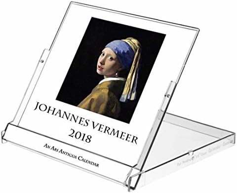 Ars Antigua 2018-19 Johannes Vermeer Paintings - Girl with the Pearl Earring • 16 month CD-style Desk Calendar (Jan. 2018 - April 2019), Choose the image you want displayed for any month.