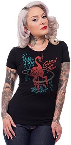 Steady Cocktail Time Women's Tee S in Black