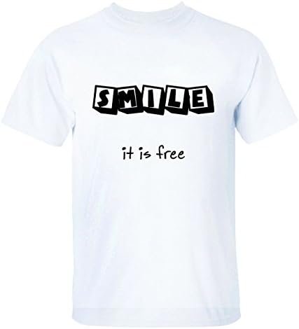 sansiwoman smile it is free Tees For Men M white