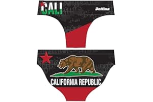 Delfina Fun Suit Men’s Swim Briefs for Water Polo, Cali Bear