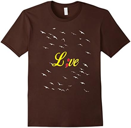 Mens Semicolon Tattoo - Live Medium Brown