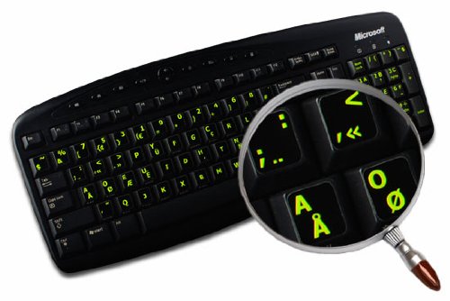 GLOWING FLUORESCENT PROGRAMMER DVORAK NEW KEYBOARD LABELS