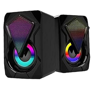 ODOUKEY -J2 Computer Speakers met USB-kabel Home Gaming Audio Draagbare Audio voor Desktop Tablet Zwart