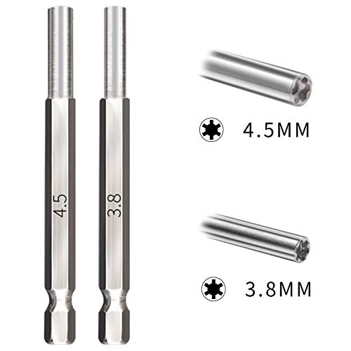 Security Screwdriver Bit Set, Taessv 3.8 mm & 4.5 mm Security Screwdriver Game Bit Tool Set for Nintendo System and Cartridge Also Super Console Games